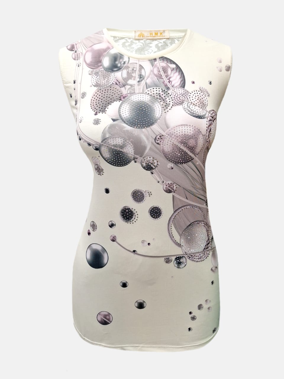 تاپ زنانه گیاهی سفید CI1