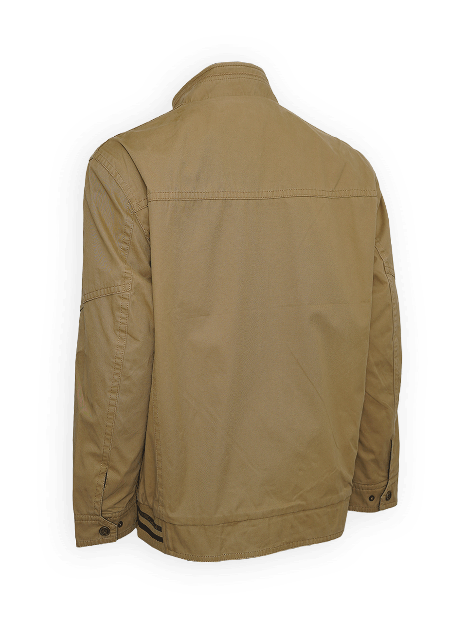 کاپشن بهاره مردانه دورو پایین کش جیپ کتان کرم CN8542 سایز6XL