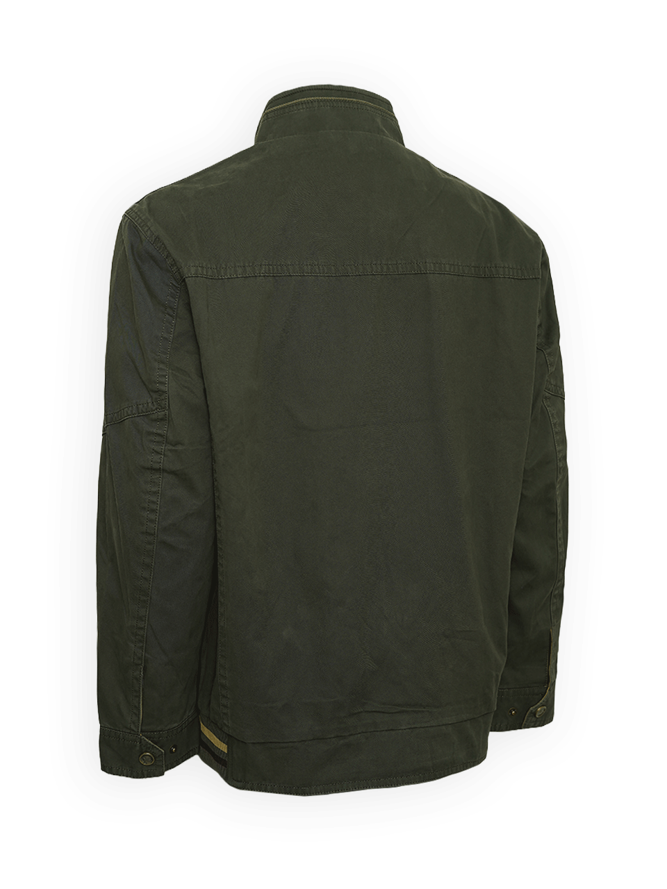 کاپشن بهاره مردانه دورو پایین کش جیپ کتان سبز CN8542 سایز8XL
