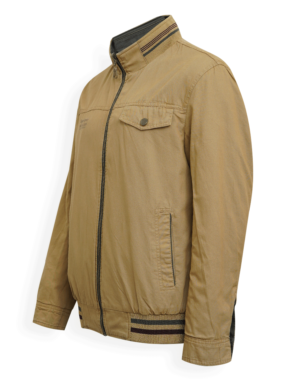 کاپشن مردانه دو روجیب پاین کش کتان یشمی BF1916 سایز5XL